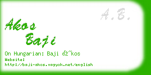 akos baji business card